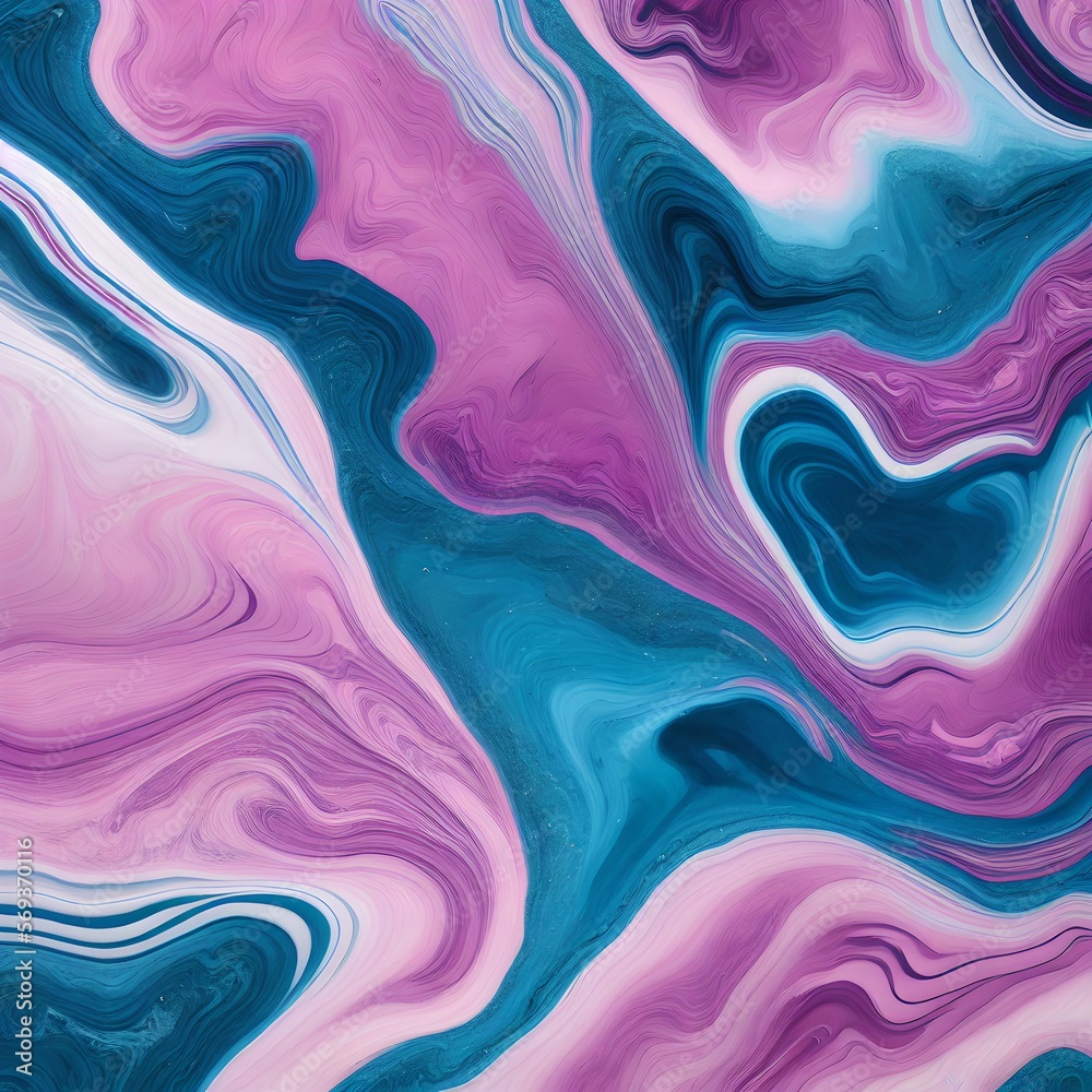 abstract background twirling line with lighter pink and blue pastel, generative art by A.I.