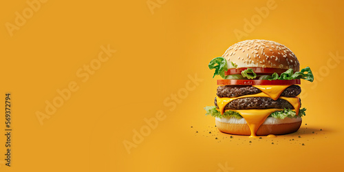Cheeseburger on an Orange B...