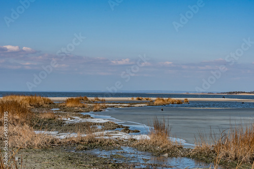 Winter at Sandy Hook Bay  New Jersey USA  Middletown Township  New Jersey