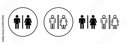 Toilet icon vector for web and mobile app. Girls and boys restrooms sign and symbol. bathroom sign. wc, lavatory
