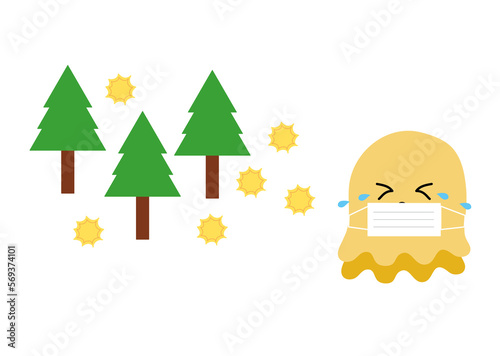 花粉症で悩む妖精