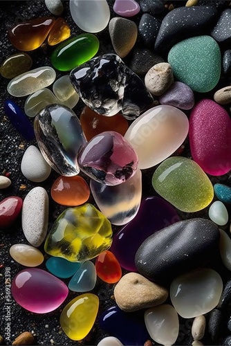 Colorful Pebbles, close-up