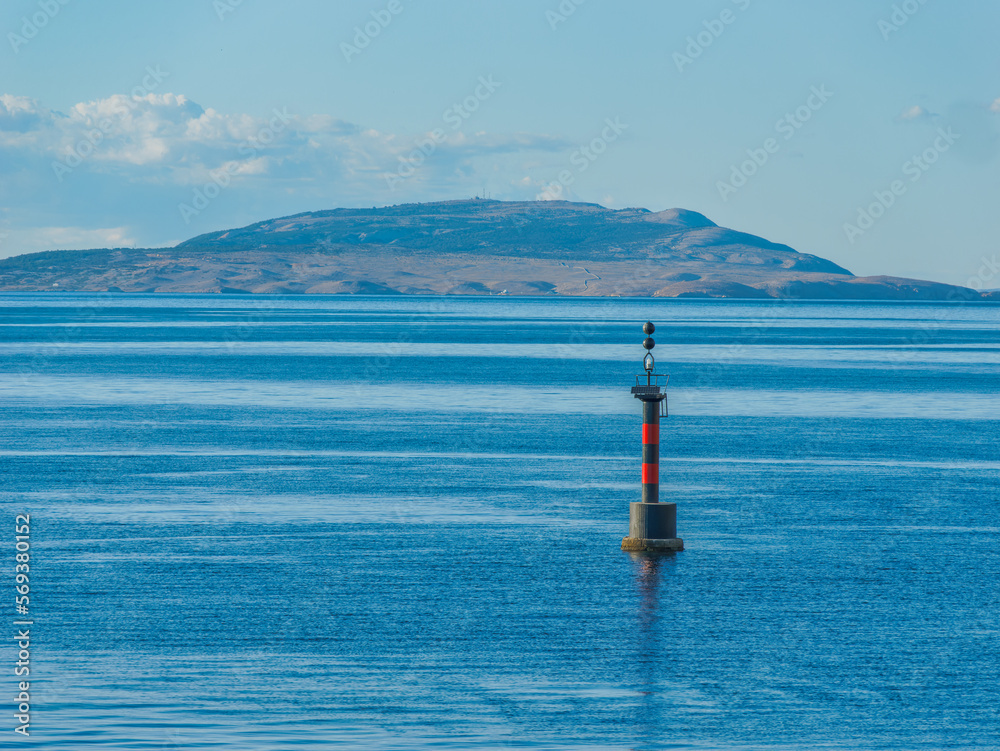 Small beacon in the middle of the Velebit Channel