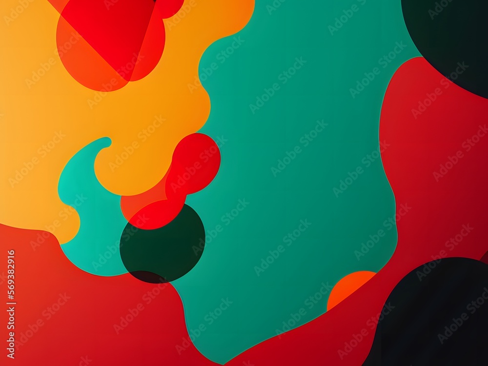Abstract background featuring multiple layers of shapes and pattern created with Generative AI technology Abstract background featuring multiple layers of shapes and pattern created with Generative AI technology