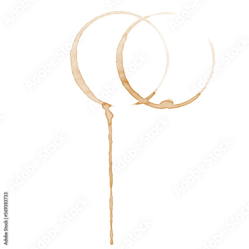 Coffee stains isolated on a transparent background. Royalty high-quality free stock PNG image of Coffee and Tea Stains Left by Cup Bottoms. Round coffee stain isolated, cafe stain fleck drink beverage