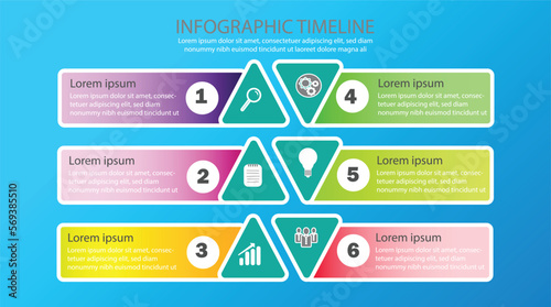 6 Step infographic for business plan