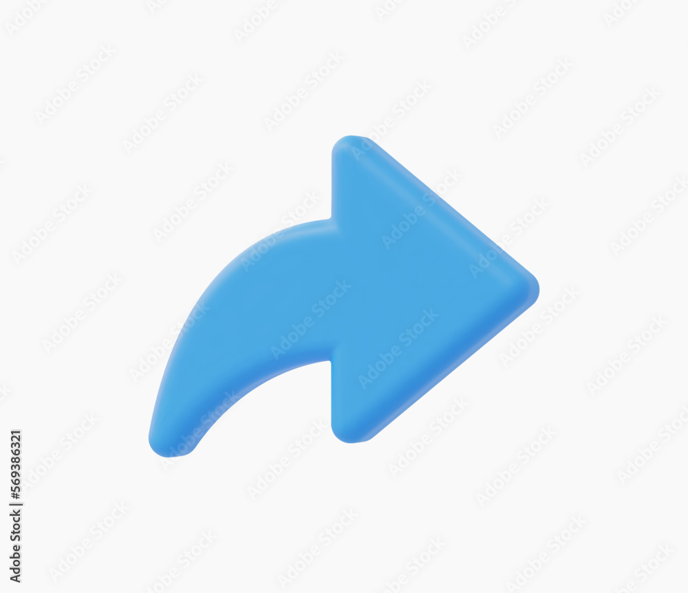 3d Realistic Arrow icon vector illustration