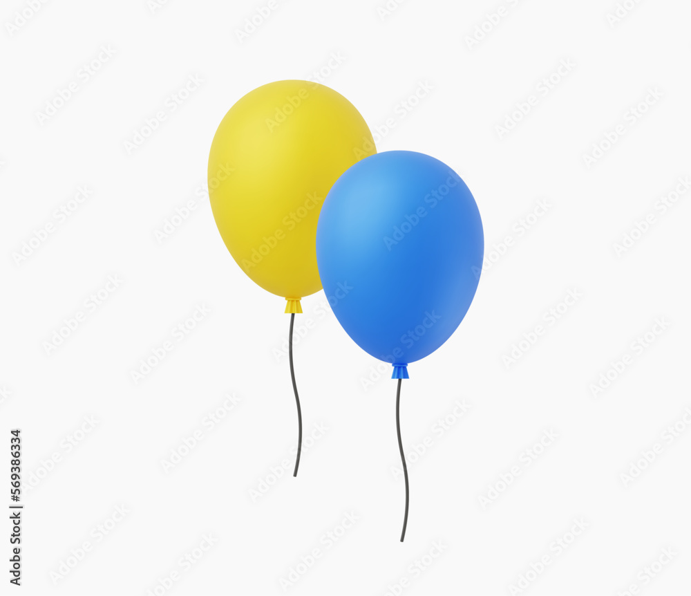 3d Realistic Balloon vector Illustration