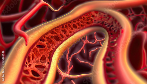 Clogged Artery created with Generative AI Technology, ai, generative