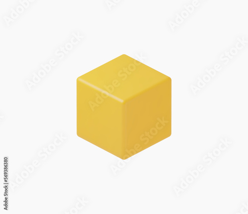 3d Realistic Cube icon vector illustration © murniati