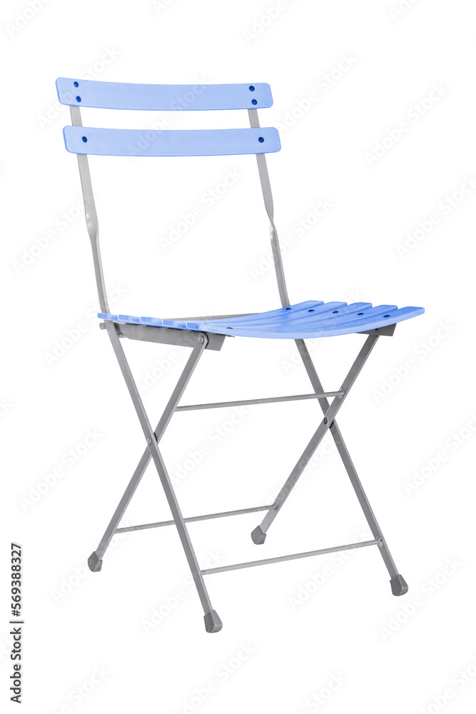 Folding iron chair. Folding iron chair.