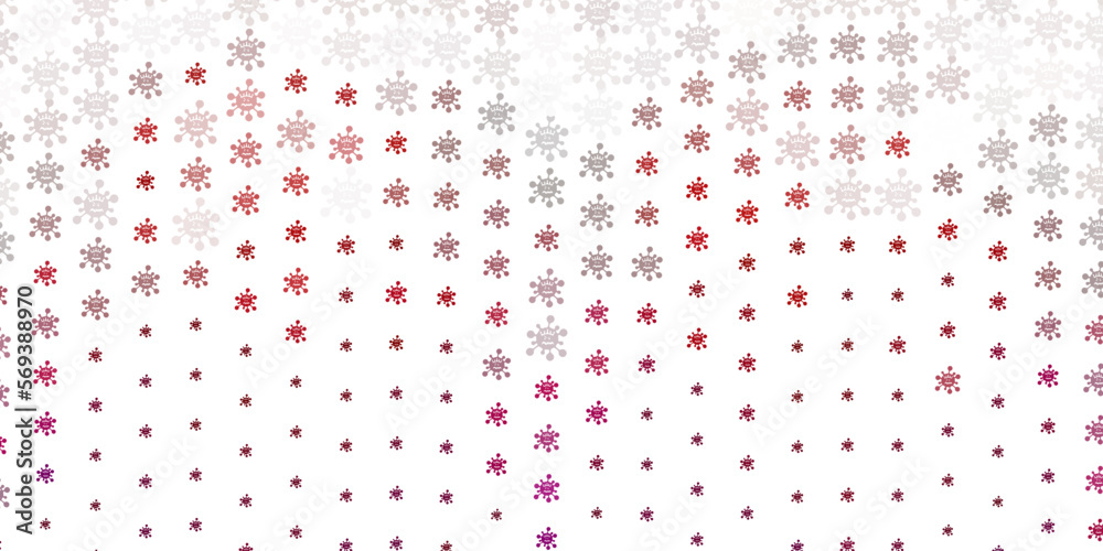 Light Purple vector pattern with coronavirus elements.