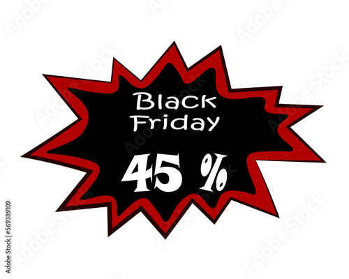Friday promo discount % label