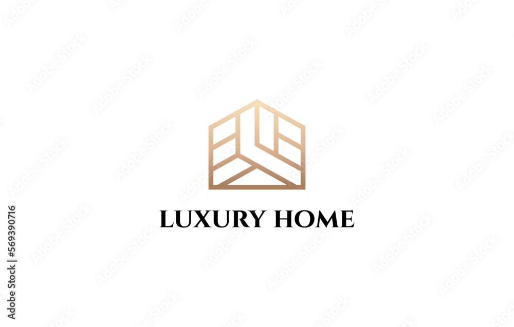 luxury home one line architect logo design luxury home one line architect logo design