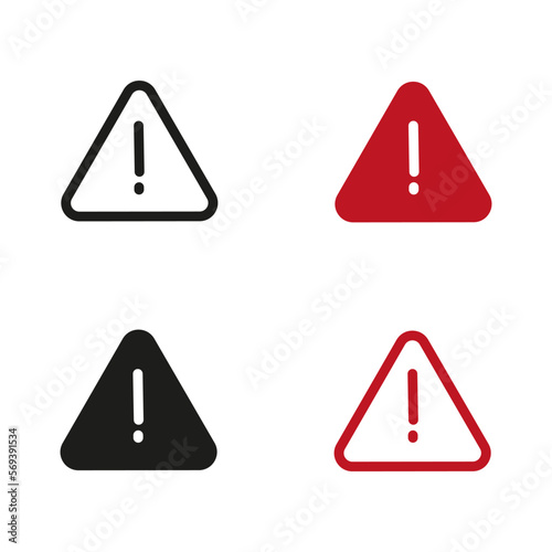 exclamation point triangle. Security icon set. Vector illustration.