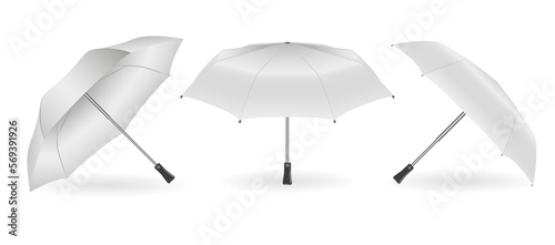 set of realistic mini umbrella in various type.
