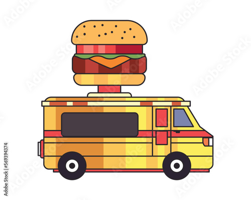flat burger truck