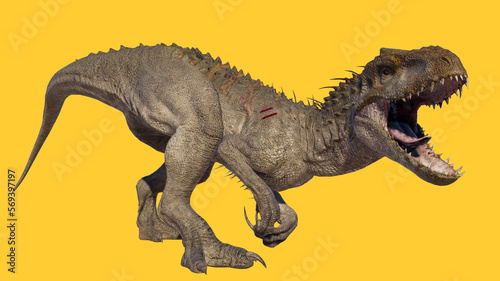 Roaring dinosaur indominus rex © akiratrang