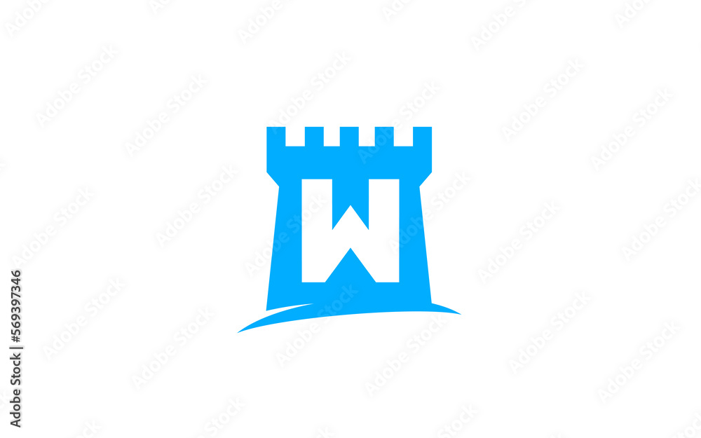 W Logo with FORTRESS letter concept for template W Logo with FORTRESS letter concept for template