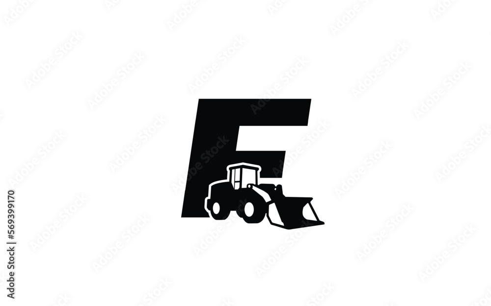 F Logo with loader letter concept for template F Logo with loader letter concept for template