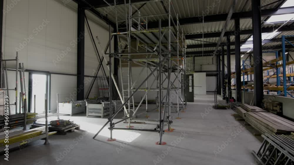 The inside of a construction building The inside of a construction building