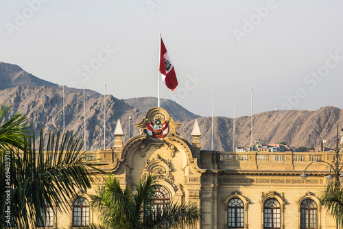 Canvas Print Lima, Peru: Government Palace , Residence of the President ,known as House of Pi
