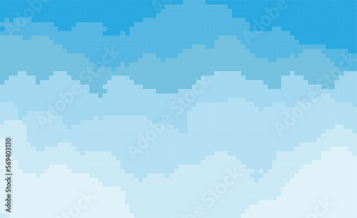 blue sky background in pixel art style