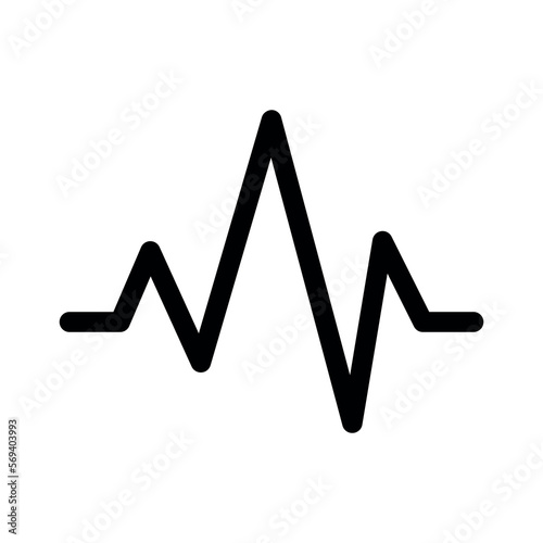 Pulse icon on white background. Medical Icons. Linear style sign for mobile concept and web design. Vector Illustration