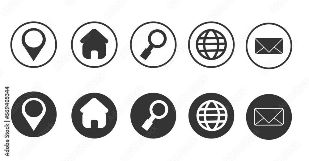 black and white icons