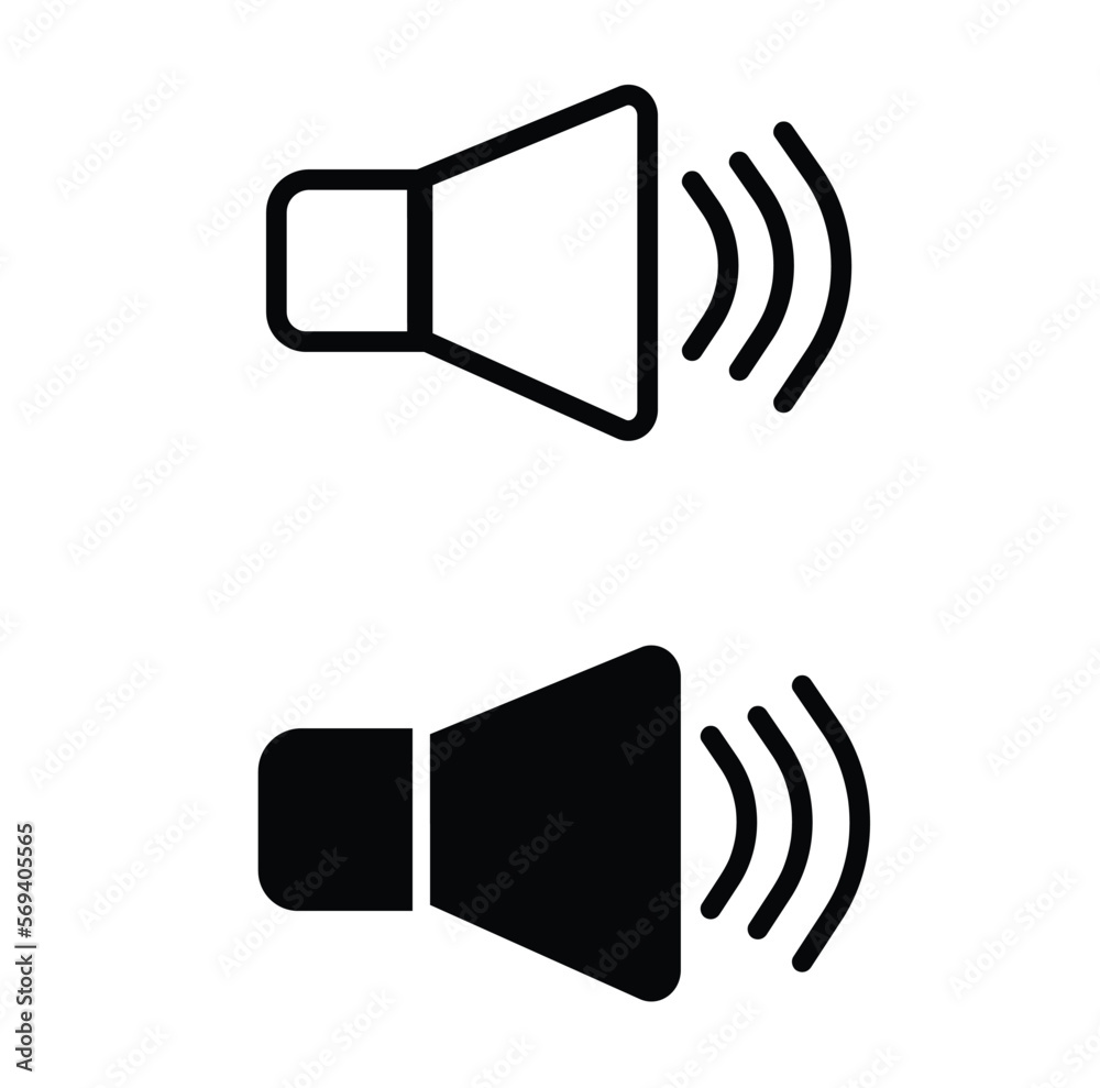 speaker icon on metal internet button speaker icon on metal internet button