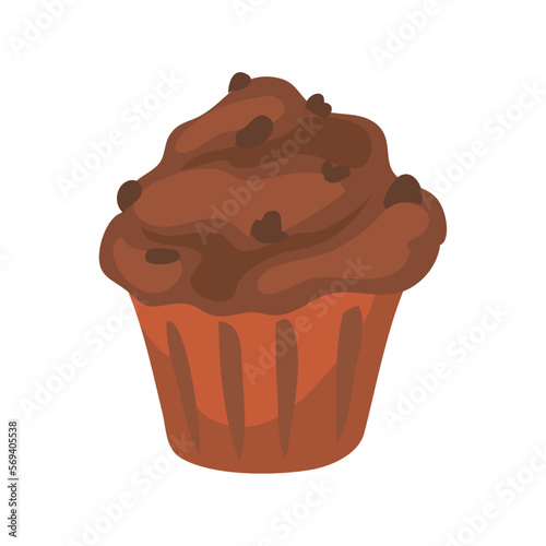 chocolate cupcake illustration