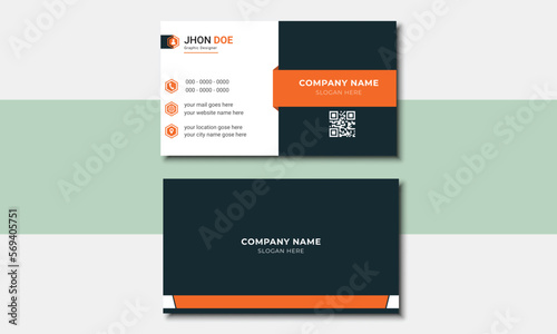 Professional  & Modern business card. Clean and Creative Business Card Template. Vector illustration