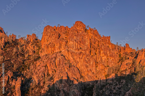 Pinnacles National Park Rock Formations During Morning Golden Hour