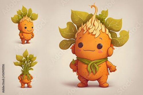 cute ginger character created using AI Generative Technology © SandKing