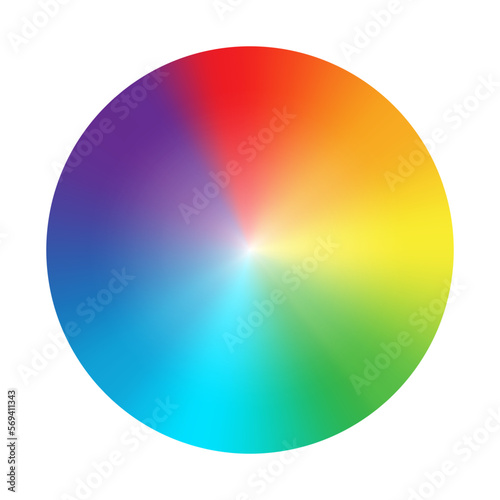 Round color palette. Rainbow gradient. Vector illustration.