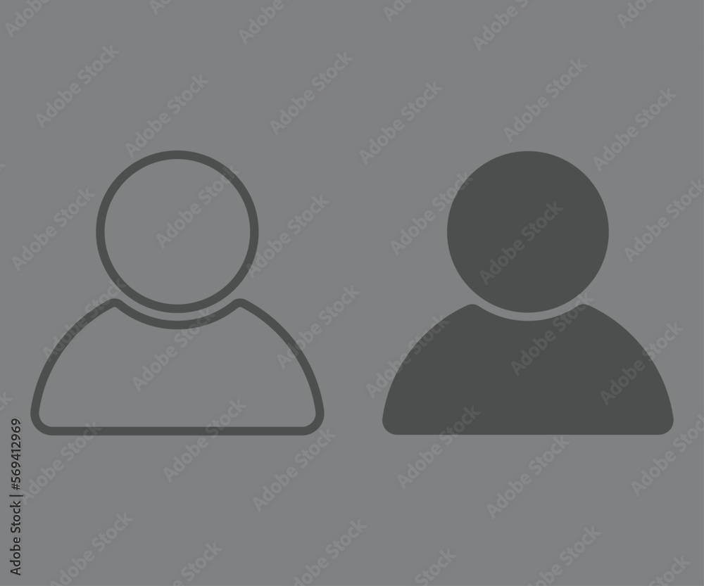 User icon. Monochrome icon. User icon. Monochrome icon.