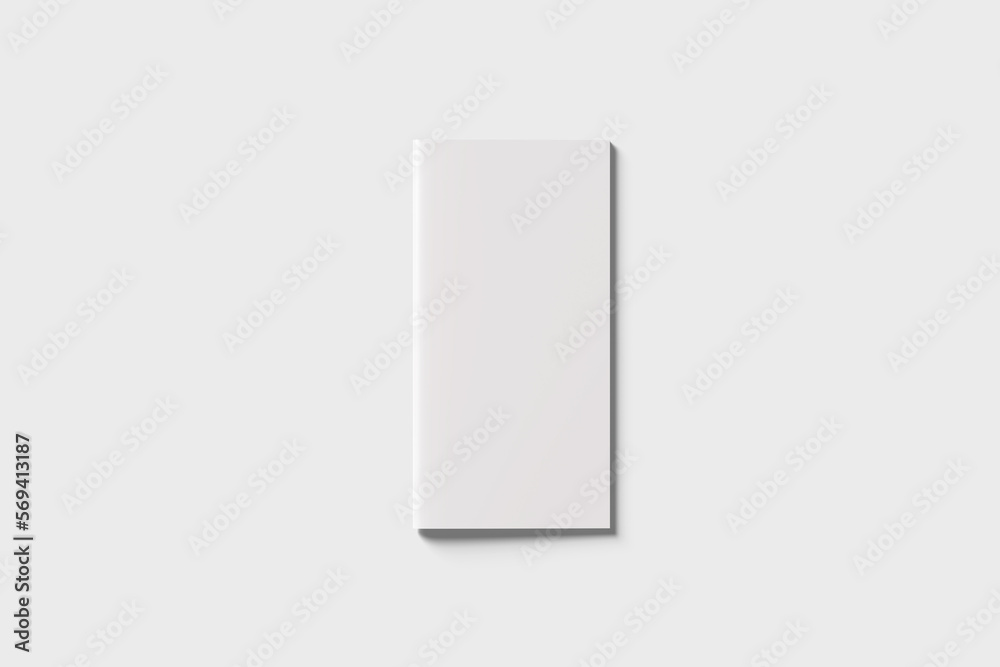Blank Cover DL Flyer mockup Top View angle Blank Cover DL Flyer mockup Top View angle