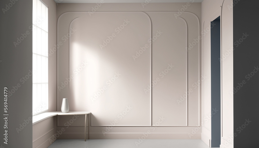 Empty room interior background natural light,Interior of modern and minimalist style living room with a copy space, frame mockup on wall for artwork, photo, painting or presentation,Generative AI Empty room interior background natural light,Interior of modern and minimalist style living room with a copy space, frame mockup on wall for artwork, photo, painting or presentation,Generative AI