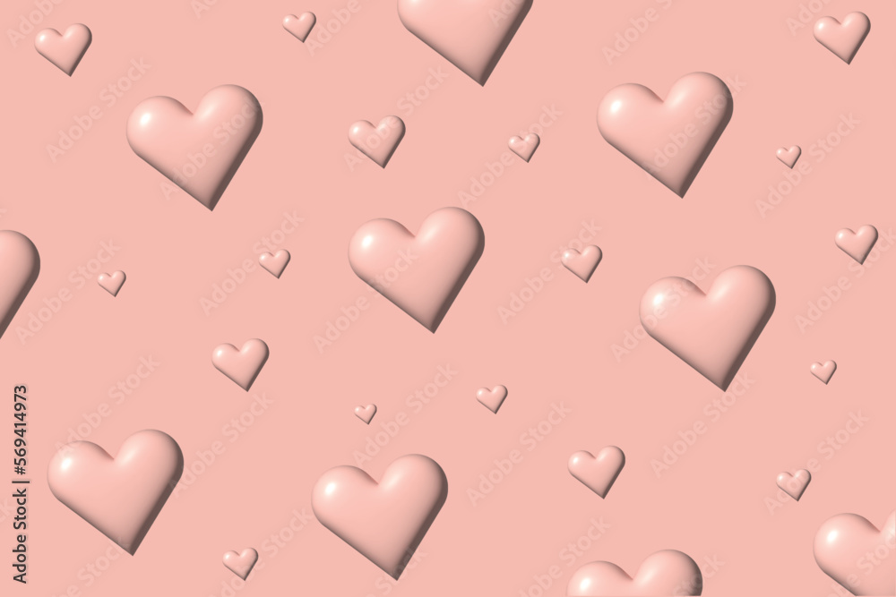 3d pink heart background