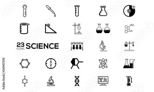 science icon set design