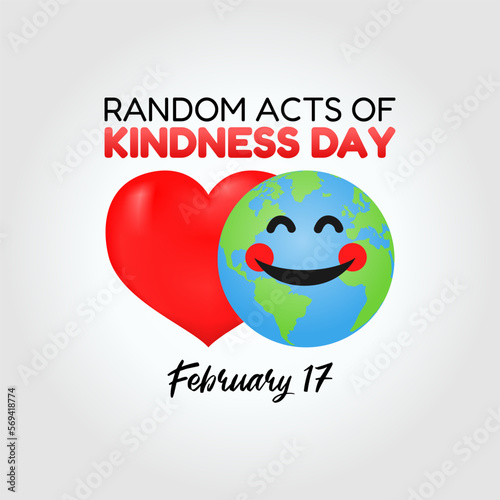 vector graphic of random acts of kindness day good for random acts of kindness day celebration. flat design. flyer design.flat illustration.