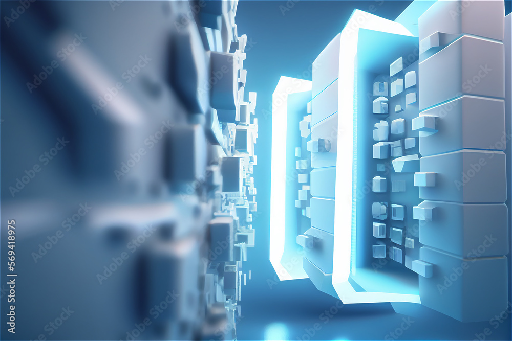 Naklejka premium Technology background with a modern look with lots of copy space, generative AI