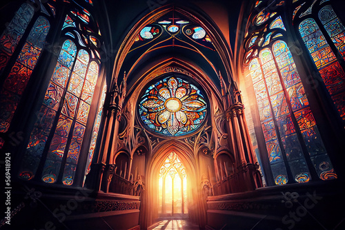 Magnificent cathedral inter...