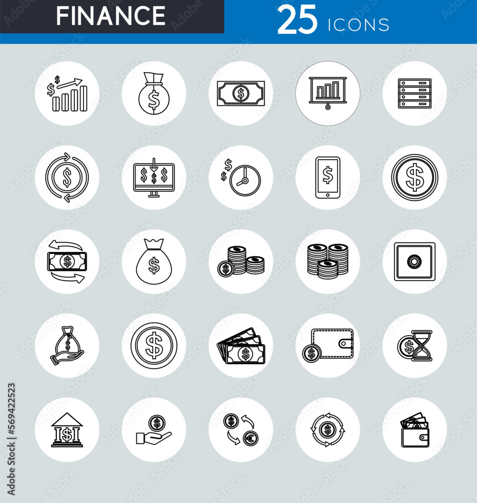 finance icon set design finance icon set design