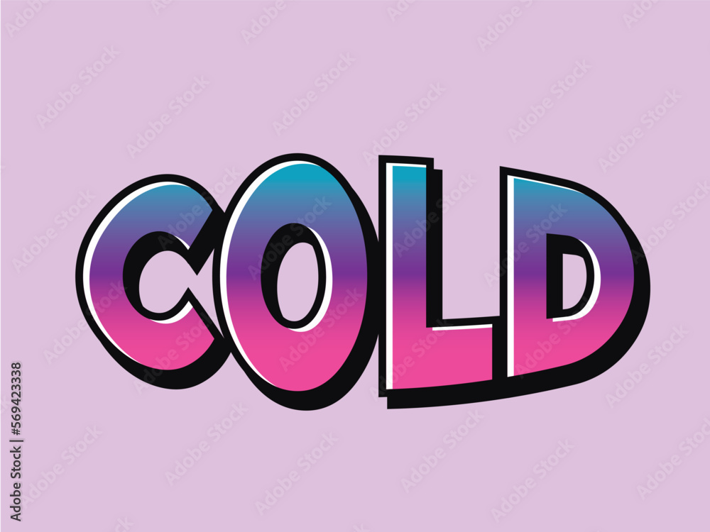 Weather Icon - Vector Line Series cold wordmark logo Weather Icon - Vector Line Series cold wordmark logo