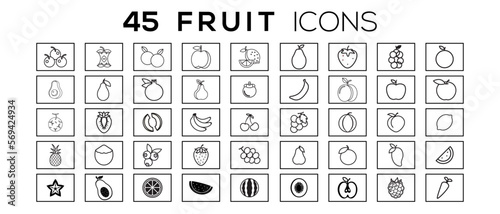 fruit icon set design