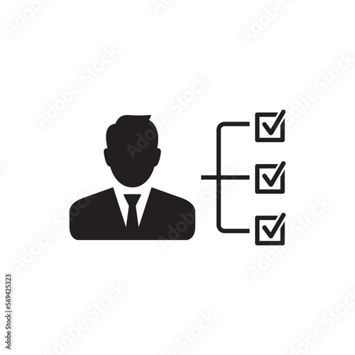 business case icon , businessman icon