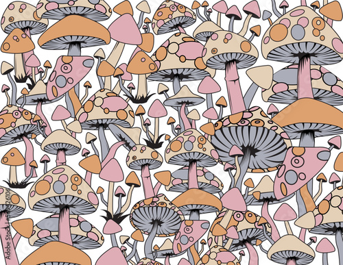 Mushroom pattern for all print materials.