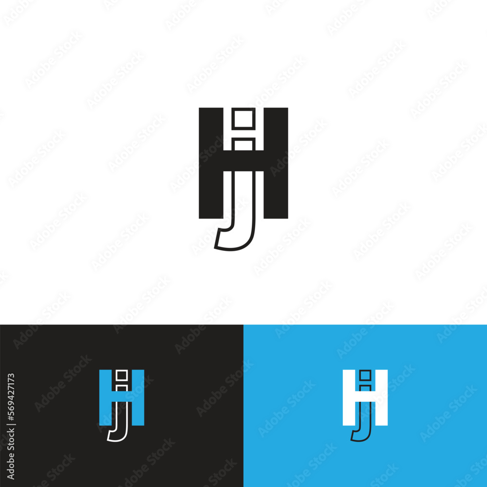 Hj or jh logo design vector templates 