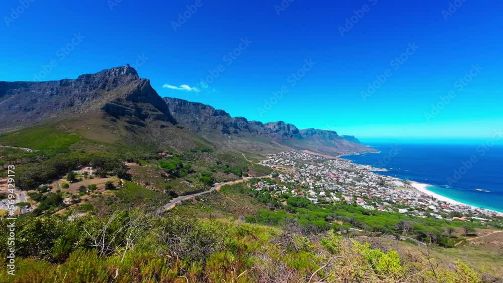 view of Table Mountain, Camps BAY , Twelve Apostles from the top of Lion's Head mountain view of Table Mountain, Camps BAY , Twelve Apostles from the top of Lion's Head mountain